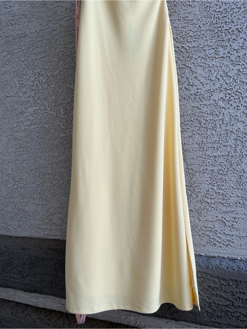NWT Lulu’s Maevyn Light Yellow Cowl Back Column Maxi Dress Small Chic - Picture 12 of 14